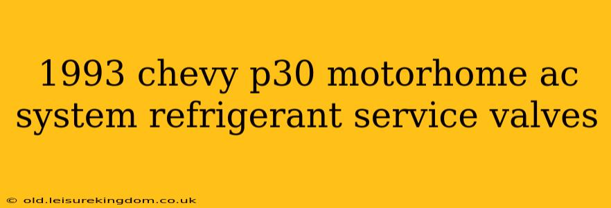 1993 chevy p30 motorhome ac system refrigerant service valves