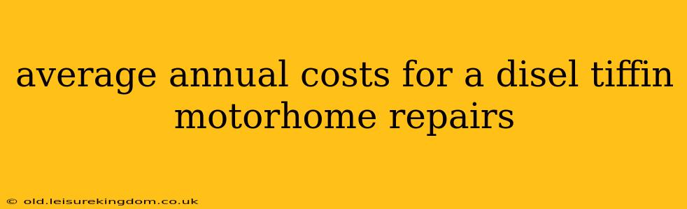 average annual costs for a disel tiffin motorhome repairs
