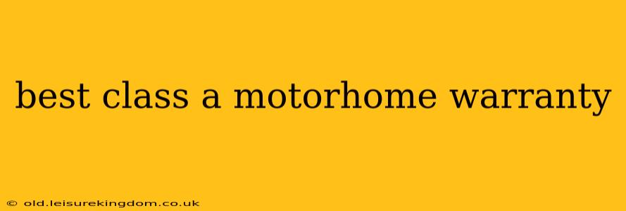 best class a motorhome warranty