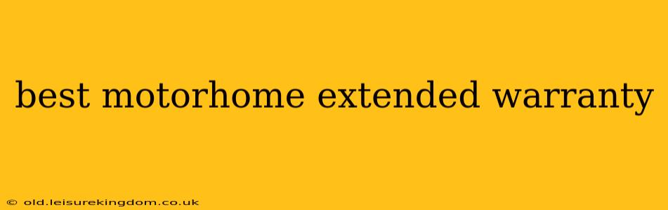 best motorhome extended warranty