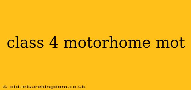 class 4 motorhome mot