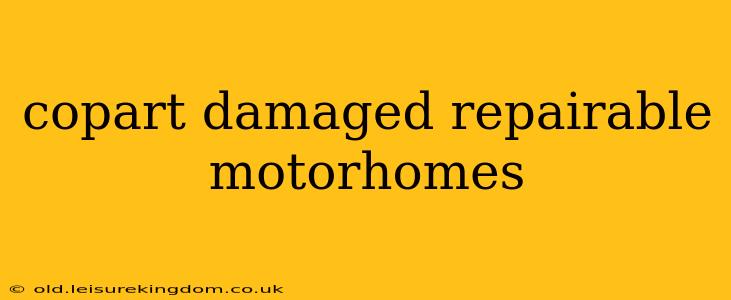 copart damaged repairable motorhomes