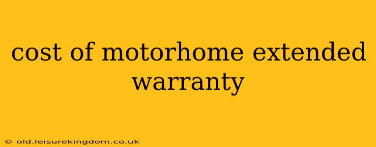 cost of motorhome extended warranty