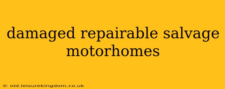 damaged repairable salvage motorhomes