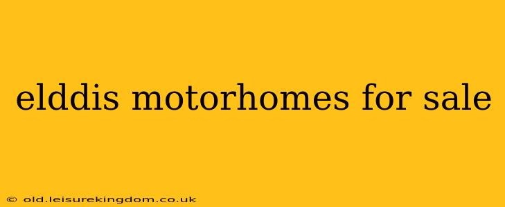 elddis motorhomes for sale