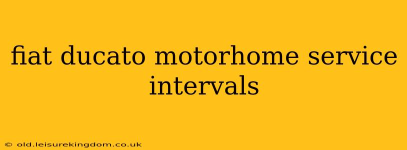 fiat ducato motorhome service intervals
