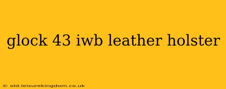 glock 43 iwb leather holster