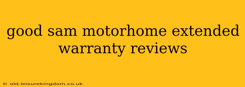 good sam motorhome extended warranty reviews