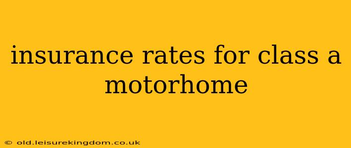 insurance rates for class a motorhome