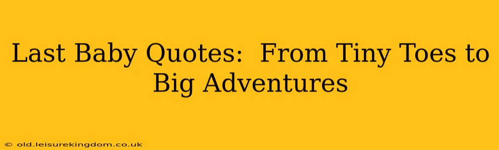 Last Baby Quotes:  From Tiny Toes to Big Adventures