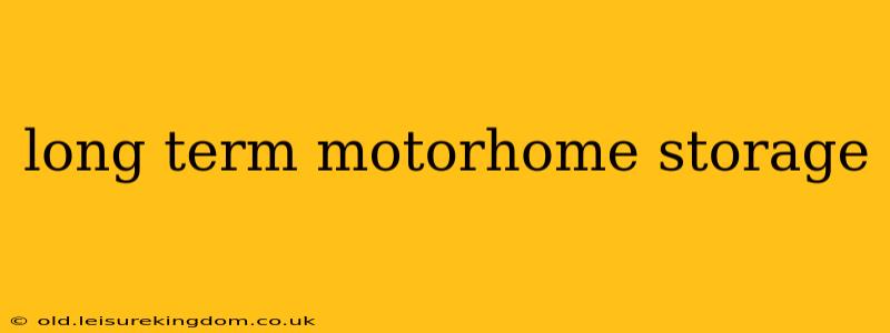 long term motorhome storage