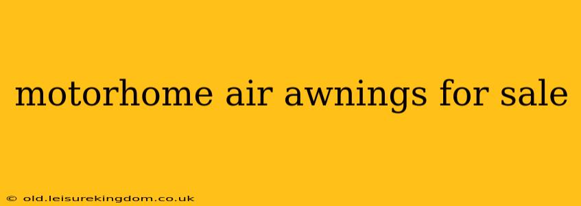 motorhome air awnings for sale