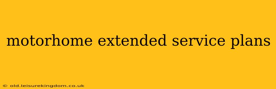 motorhome extended service plans