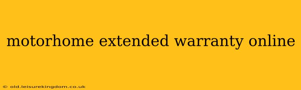 motorhome extended warranty online