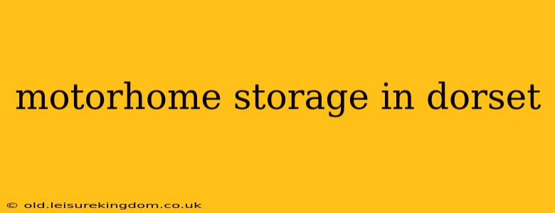 motorhome storage in dorset