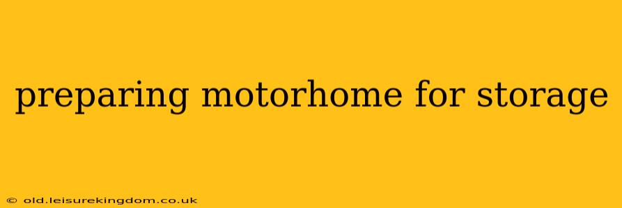 preparing motorhome for storage