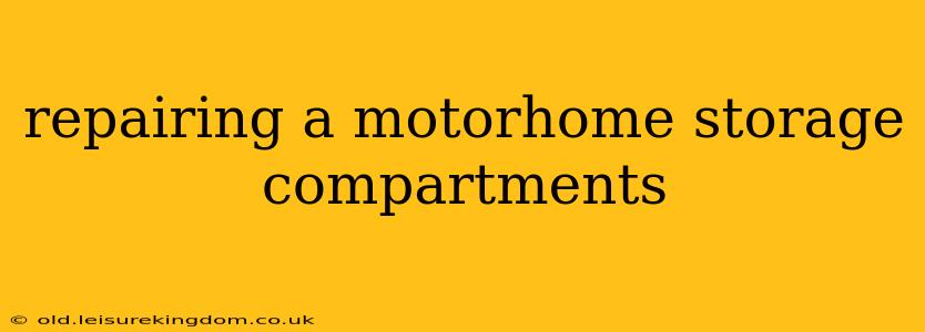 repairing a motorhome storage compartments