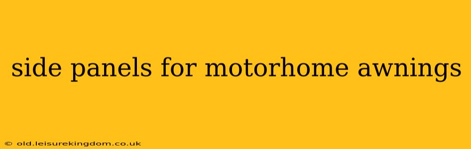 side panels for motorhome awnings