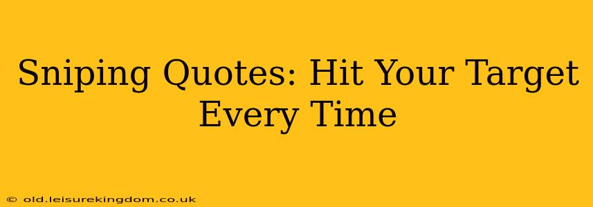 Sniping Quotes: Hit Your Target Every Time