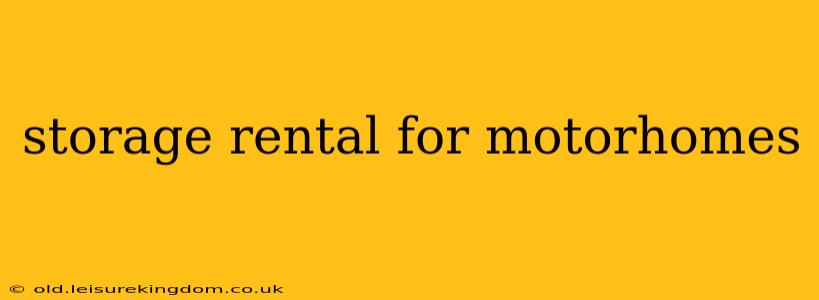 storage rental for motorhomes