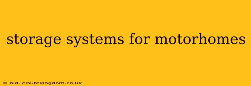 storage systems for motorhomes
