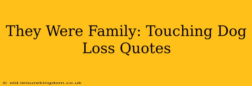 They Were Family: Touching Dog Loss Quotes