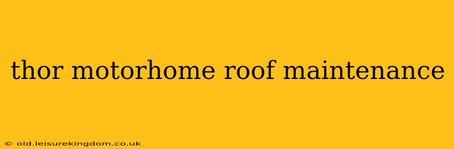 thor motorhome roof maintenance