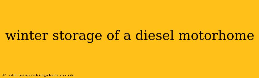 winter storage of a diesel motorhome